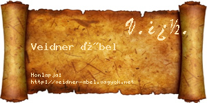 Veidner Ábel névjegykártya